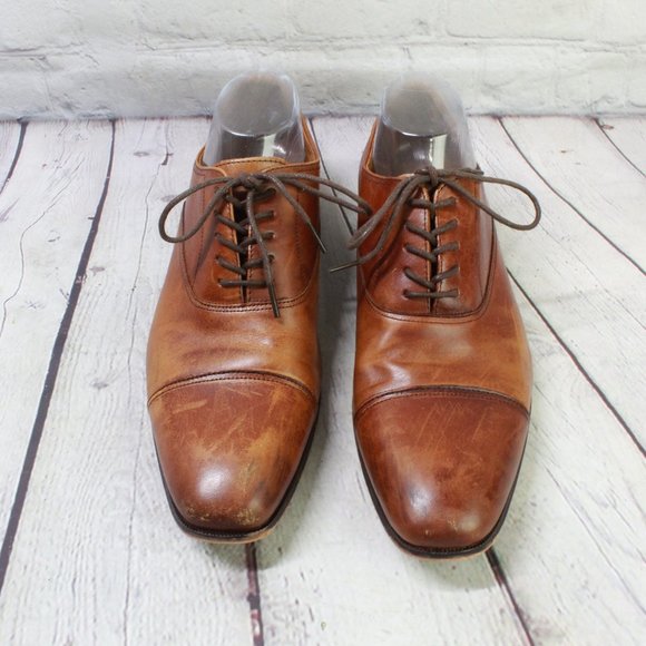 *Florsheim Brown Leather Lace Up Oxford Dress Shoes Size 11 Inches - Picture 5 of 9